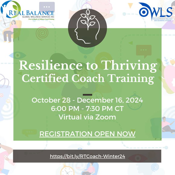 Resilience to Thrive Coaching -  Fall 2024