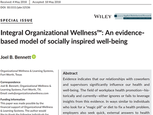 Orgizational Paper (Download) Integral Organizational Paper β Organizational Wellness and ...